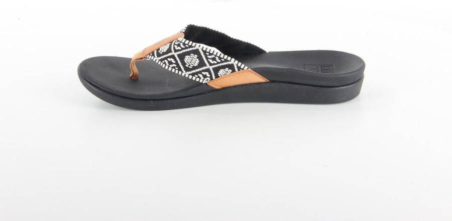 Reef Ortho Wovenblack White Dames Slippers Zwart Wit - Foto 14