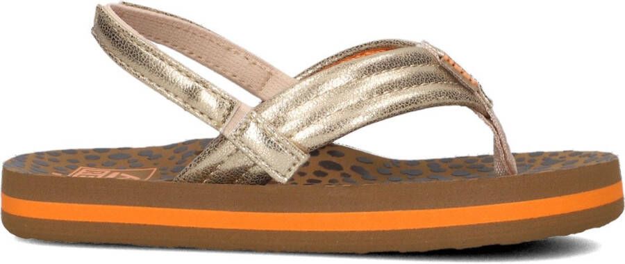 Reef Kids Ahi Wild teenslippers met hielbandje bruin goud Meisjes EVA 24 - Foto 6