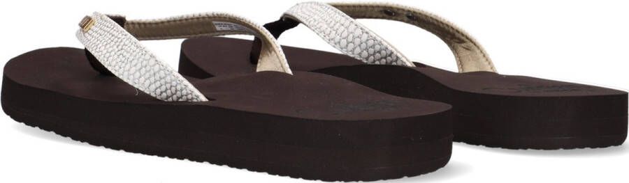 Reef Star Cushion Sassybrown White Dames Slippers Bruin Wit