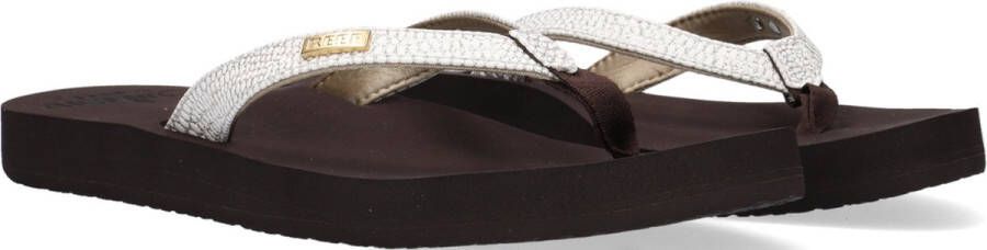 Reef Star Cushion Sassybrown White Dames Slippers Bruin Wit