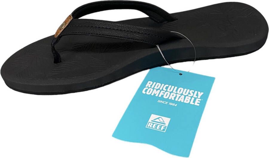 Reef Tides Black-badslipper-slipper voetbed- slipper