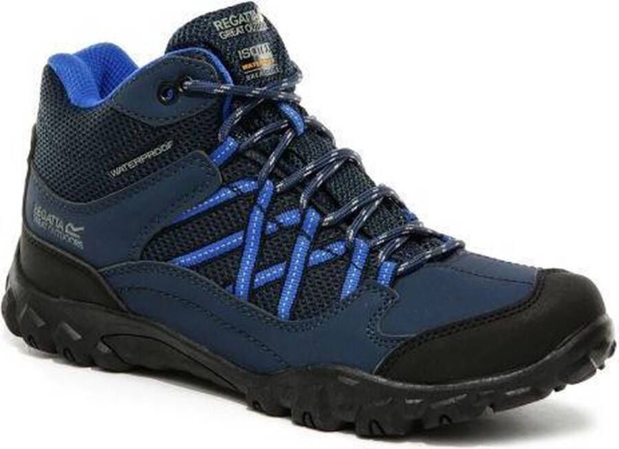 Regatta De Edgepoint Junior Middelhoge Wandelschoenen Kinderen Waterdicht Blauw