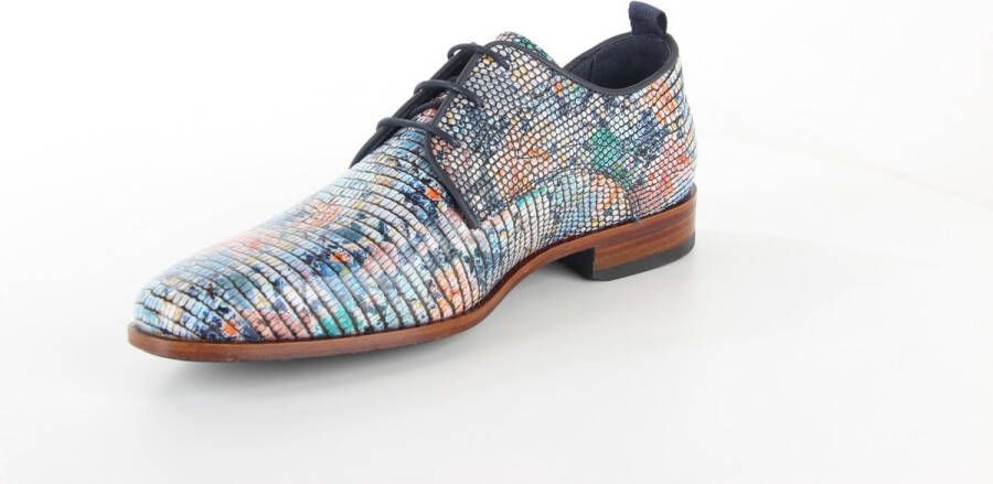 Rehab Fred Lizard Leave heren nette schoen Blauw multi