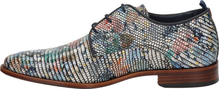 Rehab Fred Lizard Leave heren nette schoen Blauw multi