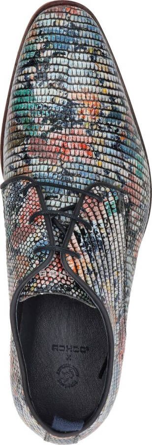 Rehab Fred Lizard Leave heren nette schoen Blauw multi