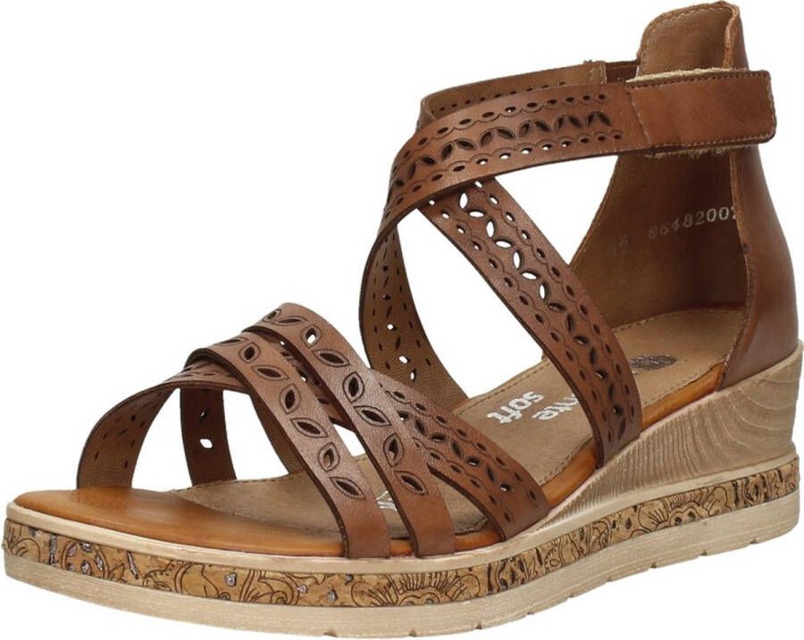 Remonte Comfortabel Sandalen Plat cognac