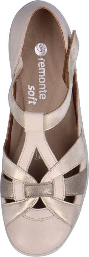 Remonte Dames Bandschoen R7601-80 Beige Combi Wijdte H