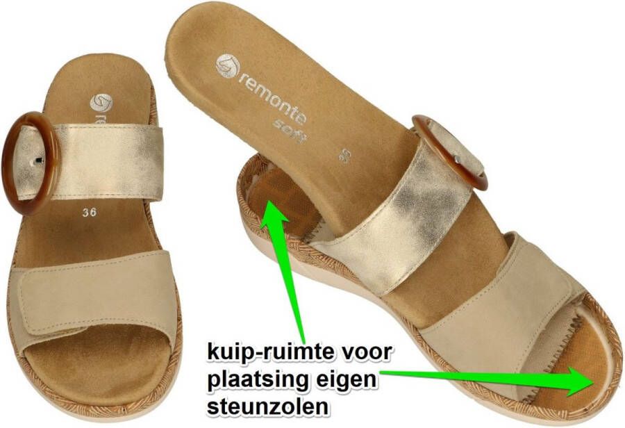 Remonte -Dames beige slippers & muiltjes - Foto 3