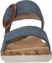 Remonte Comfortabel Sandalen Plat licht blauw - Thumbnail 13