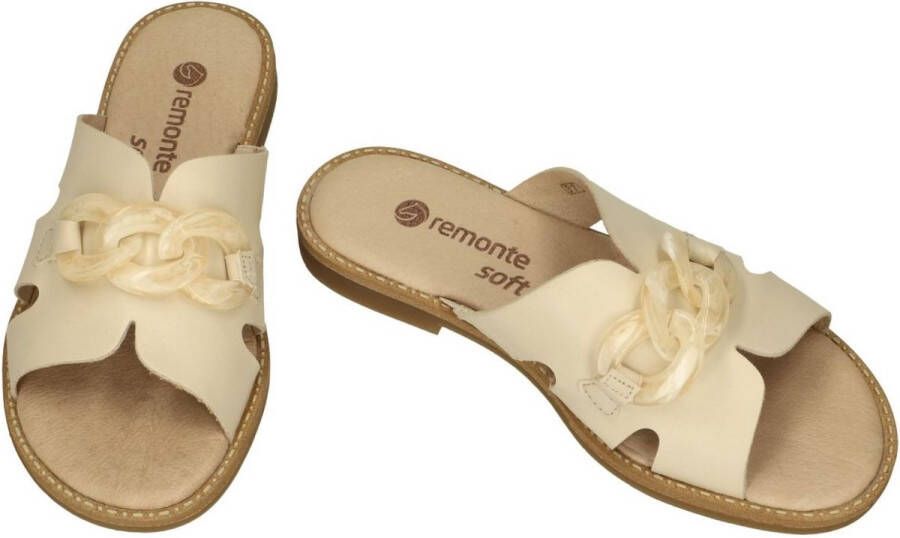 Remonte -Dames crÈme slippers & muiltjes