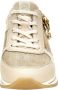 Remonte Beige Metallic Glitter Sneaker met Rits Beige Dames - Thumbnail 10