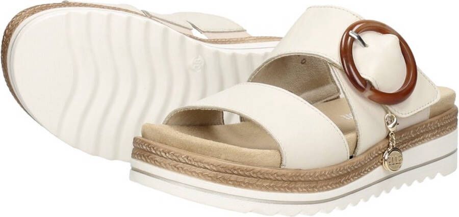 Remonte Slippers wedge heel summer shoe slippers with decorative buckle