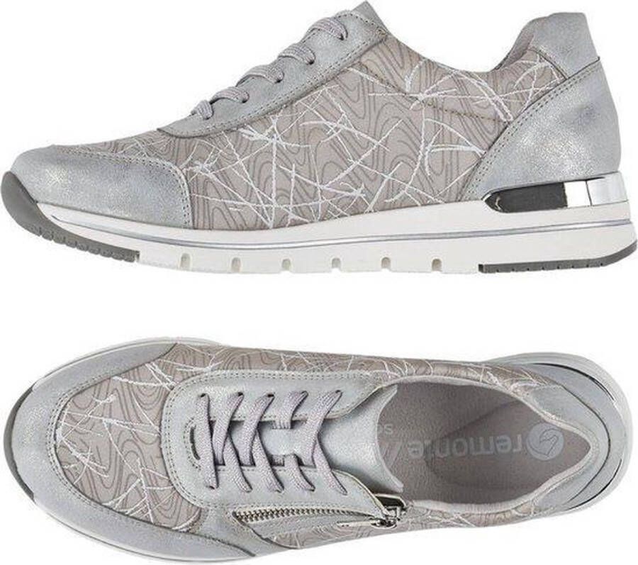 Remonte Dorndorf Remonte Sneaker Met Stretch Dames Grijs Zilver