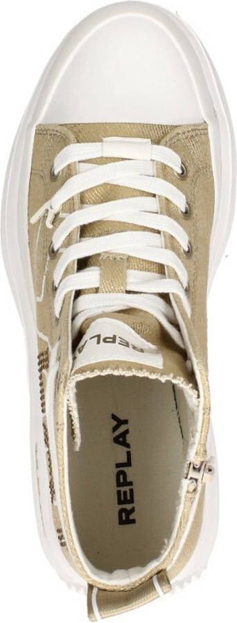 Replay Aqua Print 2 Sneakers Hoog beige