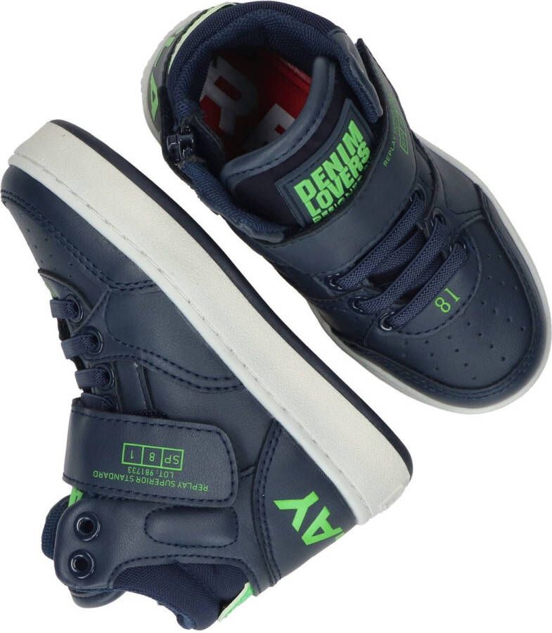 Replay Cobra Hoge sneakers Jongens Kids Blauw