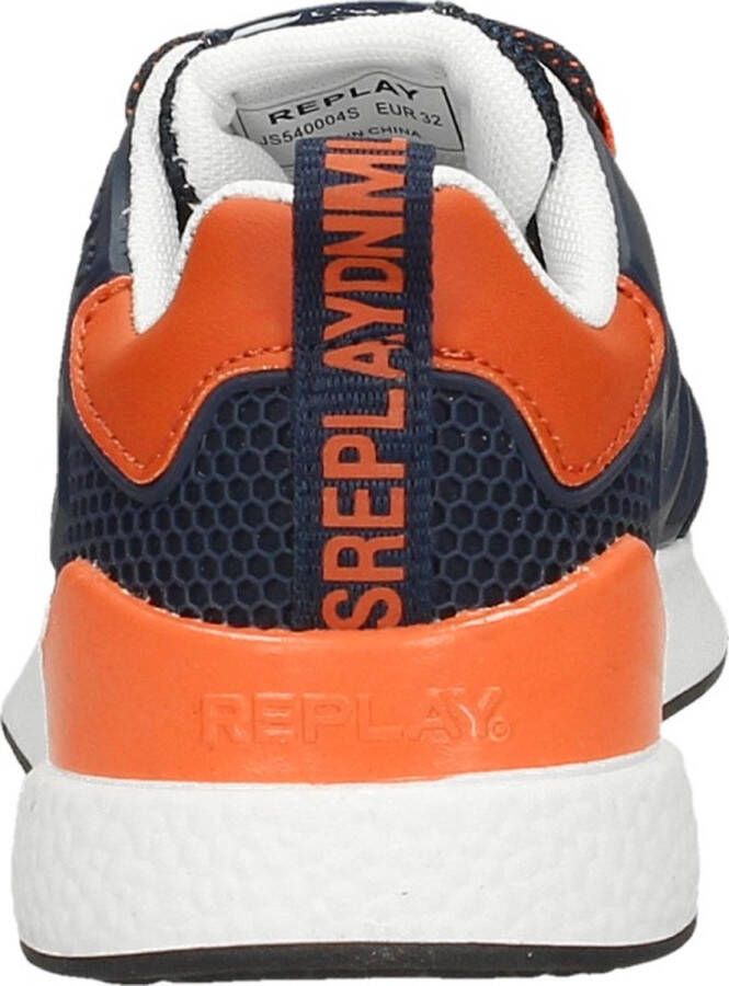 Replay Maze Jr. jongens sneaker Blauw multi