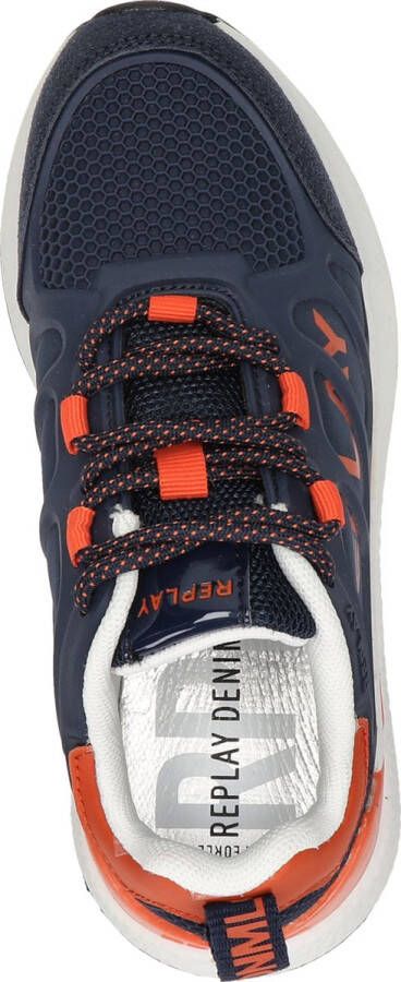 Replay Maze Jr. jongens sneaker Blauw multi