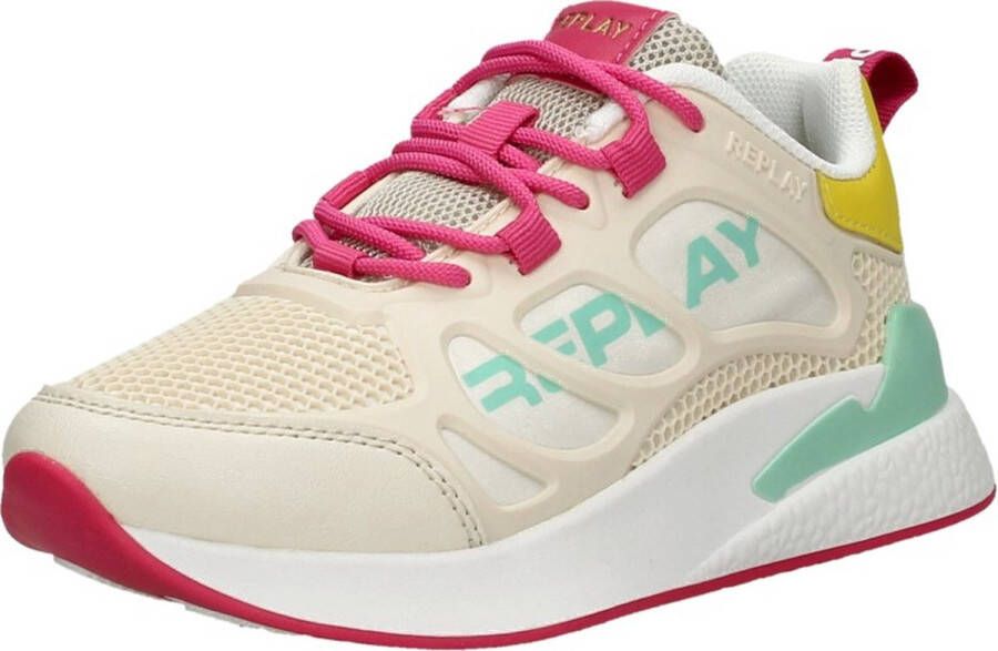 Replay Maze Jr. meisjes sneaker Beige multi