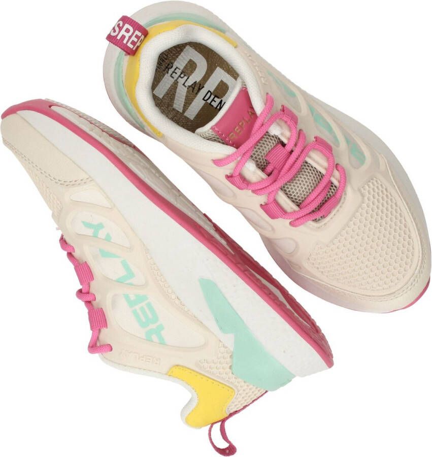 Replay Maze Jr. meisjes sneaker Beige multi