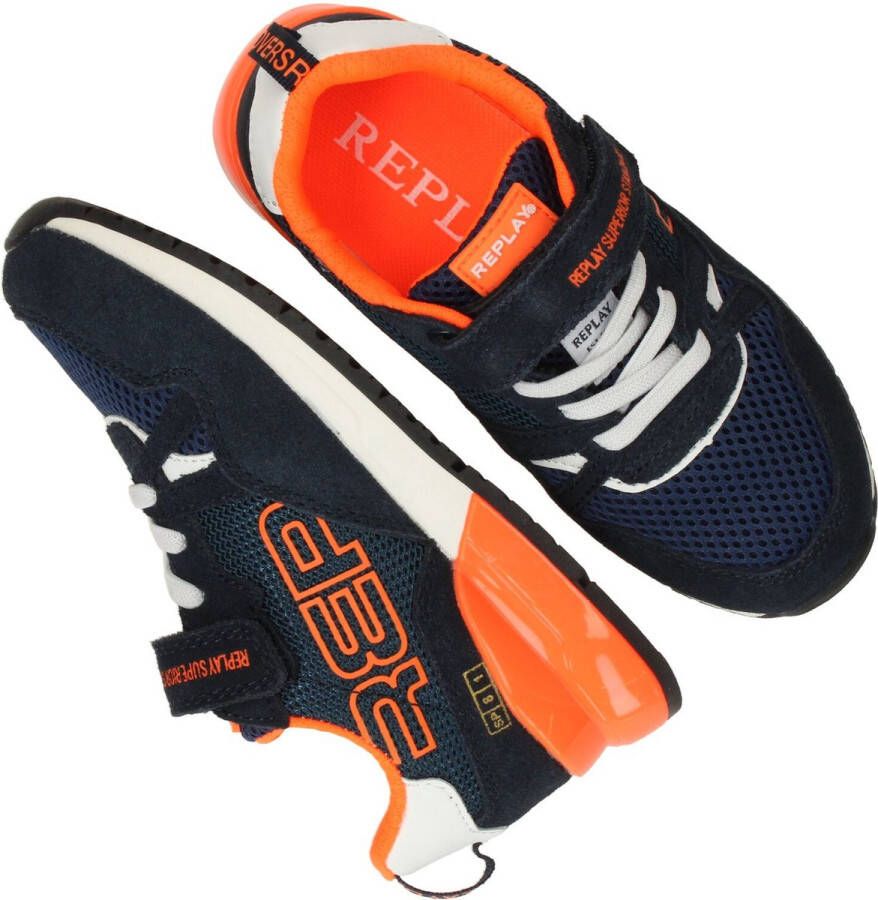 Replay Shoot Jr-1 Lage sneakers Jongens Blauw