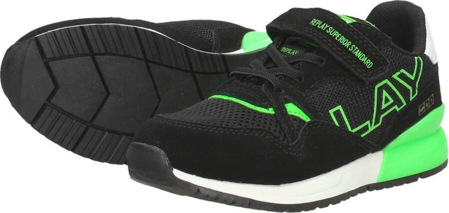 Replay Shoot Jr-1 Lage sneakers Jongens Zwart