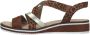 Rieker Comfortabel Sandalen Plat cognac - Thumbnail 15