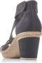 Rieker Zwarte Synthetische Hoge Hak Sandalen Black Dames - Thumbnail 9