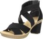 Rieker Zwarte Synthetische Hoge Hak Sandalen Black Dames - Thumbnail 14