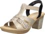 Rieker Elegante Comfortabele Sandalette Zwart Zilver Multicolor Dames - Thumbnail 13