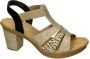 Rieker Elegante Comfortabele Sandalette Zwart Zilver Multicolor Dames - Thumbnail 15