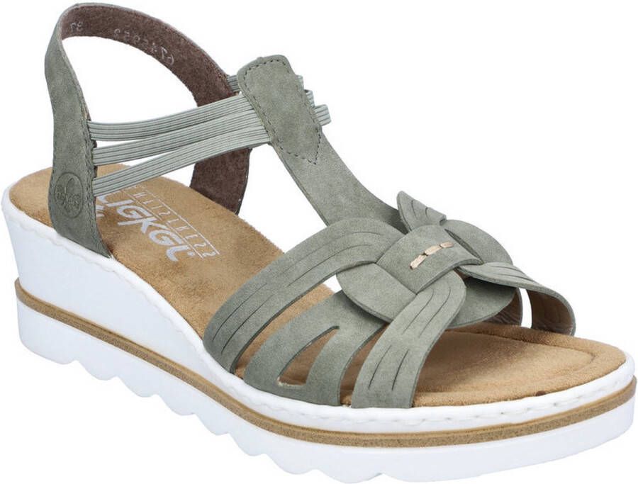 Rieker -Dames groen olijf sandalen