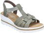 Rieker -Dames groen olijf sandalen - Thumbnail 5