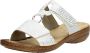 Rieker -Dames off-white ecru parel slippers & muiltjes - Thumbnail 9