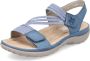 Rieker Blauwe Comfort Sandaal met Klittenbandsluiting Blue Dames - Thumbnail 93