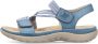 Rieker Blauwe Comfort Sandaal met Klittenbandsluiting Blue Dames - Thumbnail 129