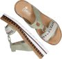 Rieker Groene zomerse slipper met klittenbandsluiting Green Dames - Thumbnail 12