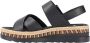 Rieker Comfortabele Leren Sandalen met Verhoogde Zool Black Dames - Thumbnail 3