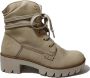 Rieker Beige Bikerboot Jaarrond Draagbaar Zachte Voering Rits & Vetersluiting Beige Dames - Thumbnail 7