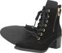 Rieker Trendy dames veterlaarsjes met gouden details Black Dames - Thumbnail 10