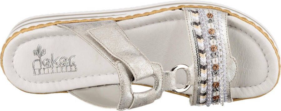 Rieker -Dames zilver slippers & muiltjes