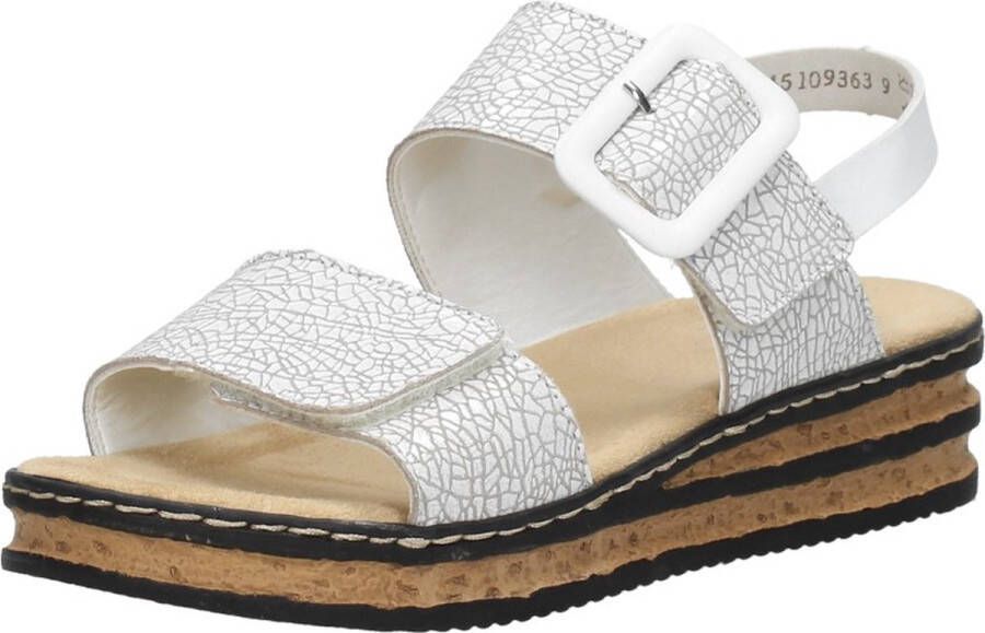 Rieker E1 2 Sandalen wit Synthetisch Dames