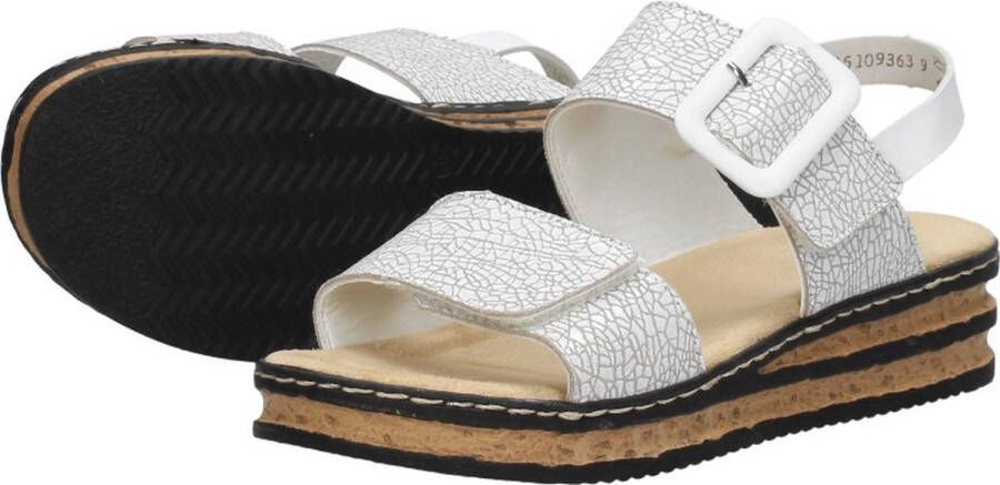 Rieker E1 2 Sandalen wit Synthetisch Dames