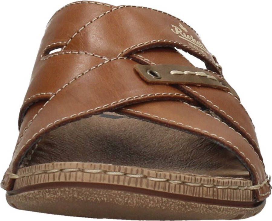 Rieker -Heren cognac caramel pantoffels & slippers - Foto 15