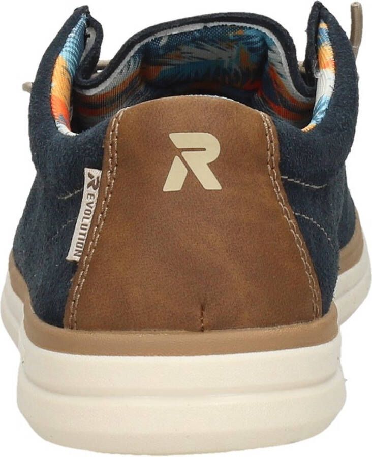 Rieker Comfortabele blauwe suède sneakers met extra veters Blue Heren - Foto 12