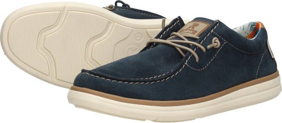 Rieker Comfortabele blauwe suède sneakers met extra veters Blue Heren - Foto 13