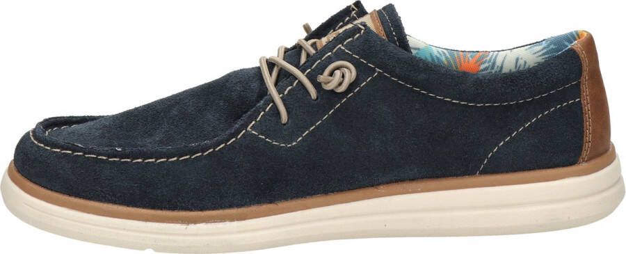 Rieker Comfortabele blauwe suède sneakers met extra veters Blue Heren - Foto 6