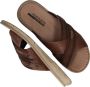 Rieker Bruine Gekruiste Banden Leren Slipper Brown Heren - Thumbnail 7