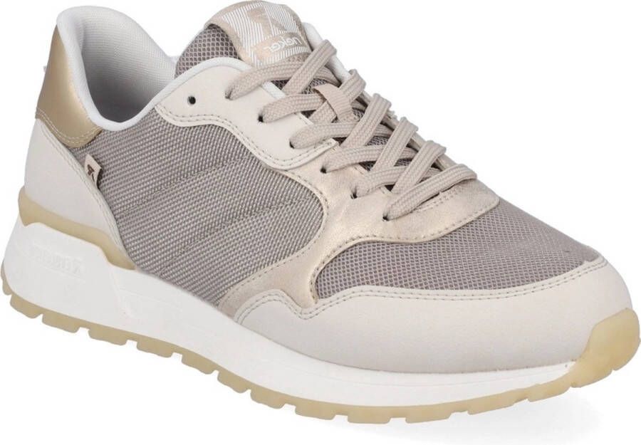 Rieker Revolution Beige en Goud Sneaker Beige Dames - Foto 8