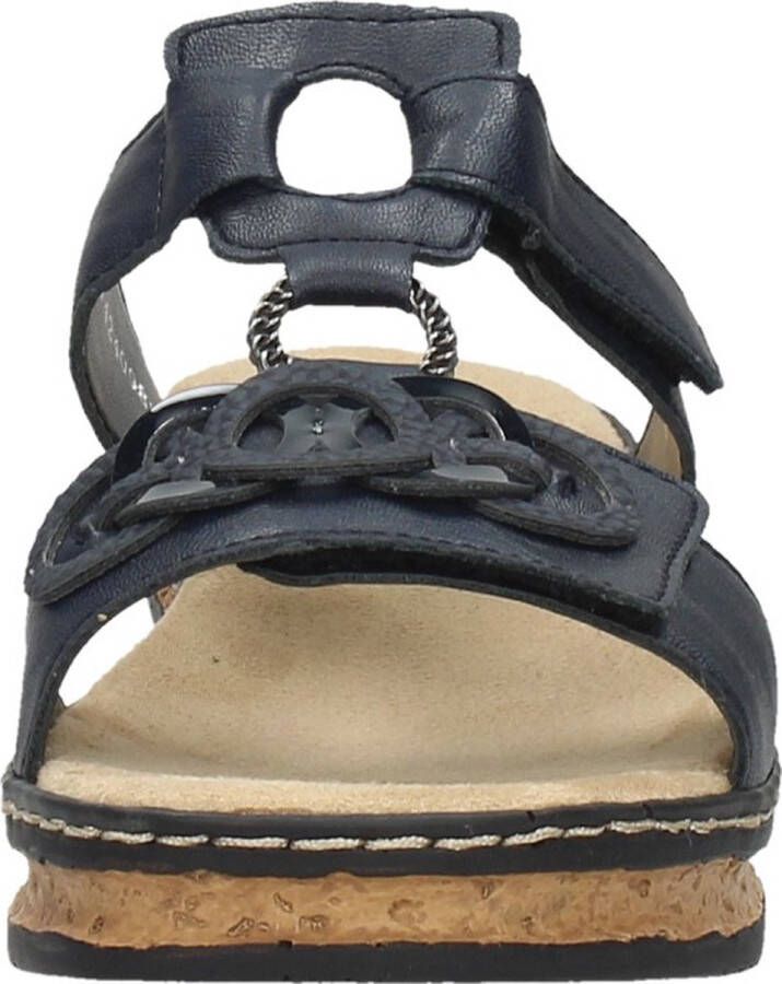 Rieker Blauwe Synthetische Sandalen met Klittenbandsluiting Blauw Dames - Foto 8