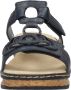 Rieker Blauwe Synthetische Sandalen met Klittenbandsluiting Blauw Dames - Thumbnail 8